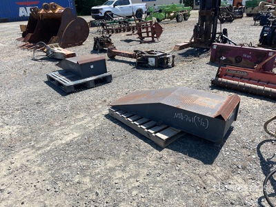 Quantity of (2) Global Equipment Company SWR122466 Steel Wheel Riser