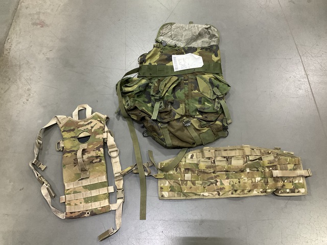 (25) Tactical Assault Panels, (42) Hydration System Carriers & Assorted Items