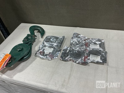 (13) Thrust Bearings, (4) Roller Bearings, (1) Tackle Block & Assorted Items
