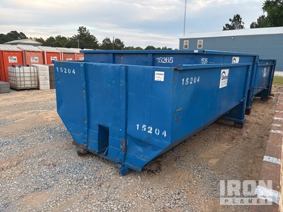 Quantity of (2) 12 ft 6 in 15 cyd Roll-Off Container