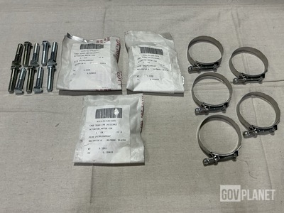 (350) Hose Clamps, (389) Machine Bolts, (56) Actuators & Assorted Items