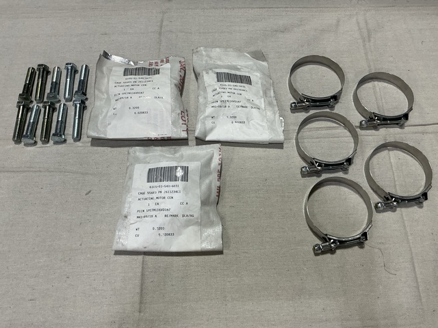 (350) Hose Clamps, (389) Machine Bolts, (56) Actuators & Assorted Items (350) Hose Clamps, (389) Machine Bolts, (56) Actuators & Assorted Items