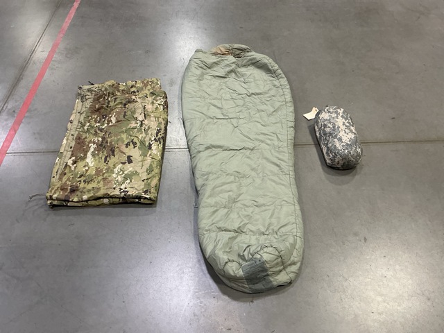 (7) Modular Sleeping Bags, (4) Waterproof Liners & Asssorted Items