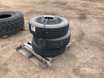 (3) Michelin 255/70R22.5 Tires w/Wheels