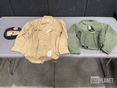 (4) Flyer’s Jacket Liners, (31) Men’s Shirts, (336) Berets & Assorted Items