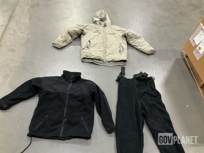 (6) Pairs of Cold Weather Overalls, (4) Cold Weather Shirts & Assorted Items