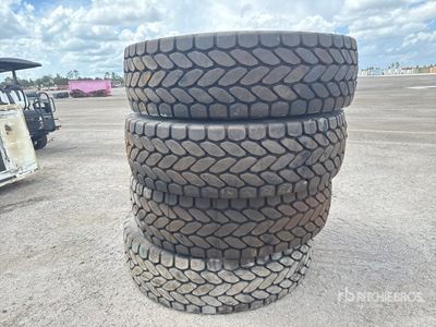 Quantity of (4) Double Coin 445/95R25 445/95R25 all terrain crane Tires (Unused) - Fits Double Coin Rem 8