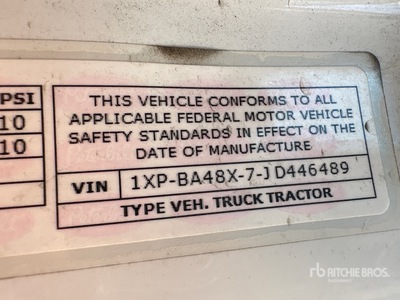 2018 Peterbilt 579 4x2 Day Cab Truck Tractor (Inoperable)