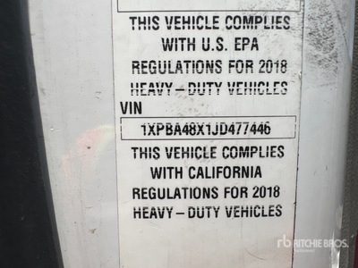 2018 Peterbilt 579 4x2 S/A Day Cab Truck Tractor