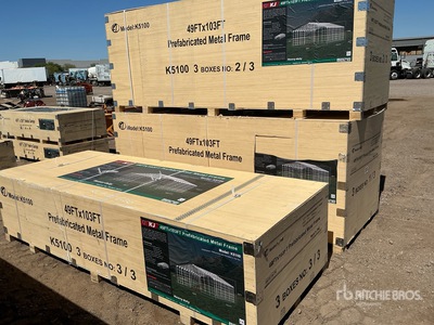 2026 KJ K5100 49 ft x 103 ft Prefabricated Metal Frame Storage Building (Unused)