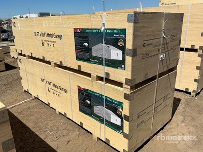 2026 KJ K0039 39 ft x 39 ft Metal Garage Storage Building (Unused)