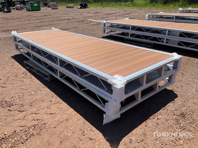 Quantity of (2) 2025 BYT BDF412 4 ft x 12 ft Aluminum Boat Dock Section Kit (Unused)