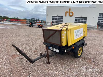 2001 Atlas Copco Mobile Compresseur A Air 1 Essieu S/A Luchtcompressor (Inoperable)