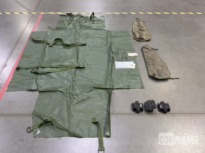 (22) Machine Gun Barrel Cases, (3) Camouflage Carrying Cases & Assorted Items