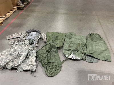 (3) Cold Weather Parkas, (13) Clothing Bags, (120) Duffel Bags & Assorted Items