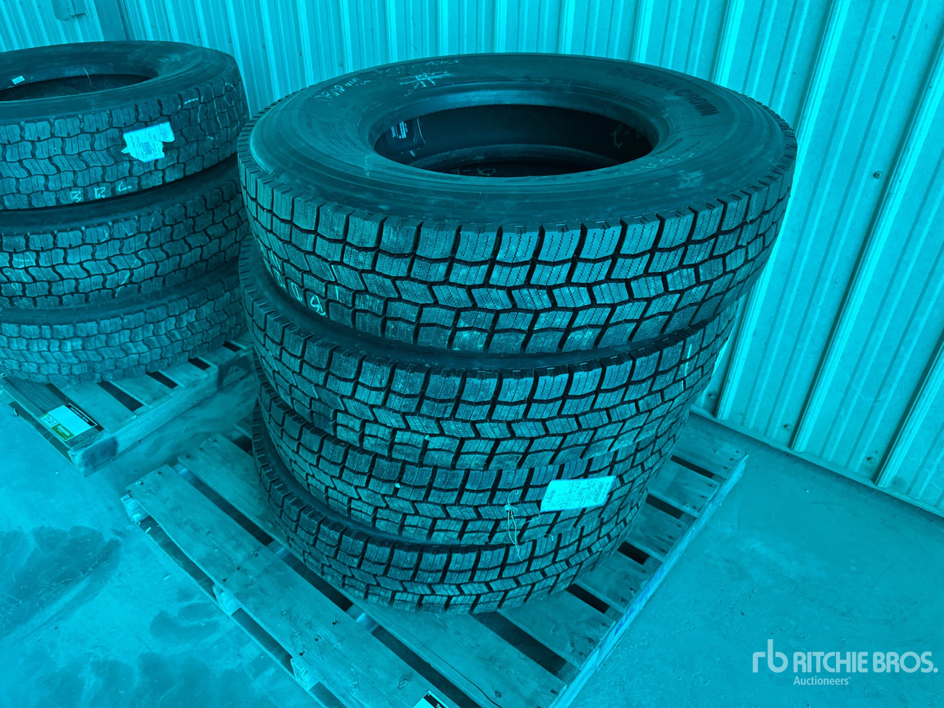Quantity of (4) Golden Crown AT160 11R22.5 Re-treaded Tires (Unused)