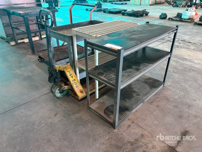 5000 lb (2) Shop Carts, (2) Shelves Pallet Jack