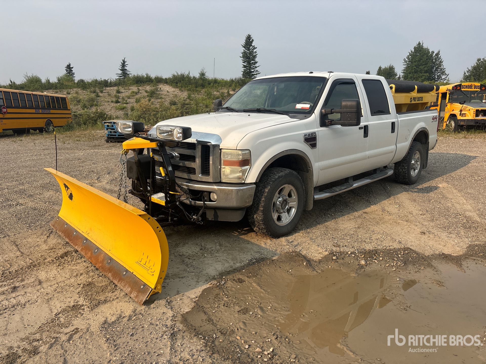 2008 Ford F-250 Lariat 4x4 Crew Cab Snow Plow Truck