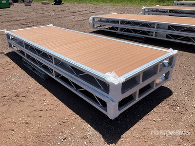 Quantity of (2) 2025 BYT BDF412 4 ft x 12 ft Aluminum Boat Dock Section Kit (Unused)