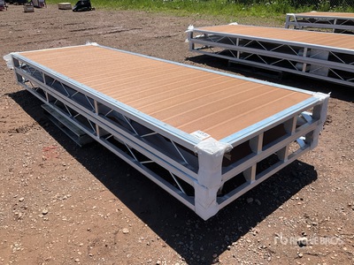 Quantity of (2) 2025 BYT BDF412 4 ft x 12 ft Aluminum Boat Dock Section Kit (Unused)