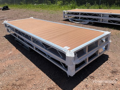 Quantity of (2) 2025 BYT BDF412 4 ft x 12 ft Aluminum Boat Dock Section Kit (Unused)