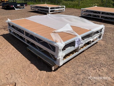 Quantity of (2) 2026 BYT BDF6 6 ft x 8 ft Aluminum Boat Dock Section Kit (Unused)