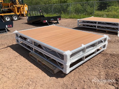Quantity of (2) 2026 BYT BDF6 6 ft x 8 ft Aluminum Boat Dock Section Kit (Unused)
