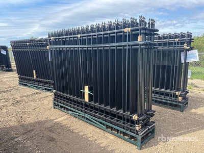 Canex Qty of (20) Power Coated 7ft x 10ft Wrought Iron bouw hek (Unused)