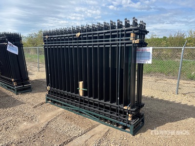 Canex Qty of (20) Power Coated 7ft x 10ft Wrought Iron bouw hek (Unused)