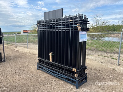 Canex Qty of (20) Power Coated 7ft x 7ft 6 in Wrought Iron bouw hek (Unused)
