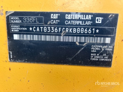 2015 Cat 336FL Tracked Excavator