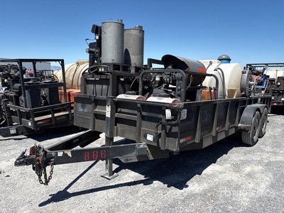 2014 Big Bubba's 20 ft T/A Pressure Washer and Vacuum System Flatbed Trailer