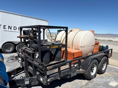 2011 Big Bubba's 14 ft T/A Power Washer Flatbed Trailer