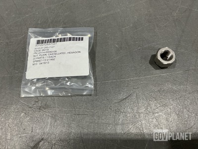 (2) LD114-0004-0106 Hexagon Castellated Plain Nuts