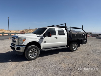 2014 Ford F 350 Lariat 4x4 Crew Cab Flatbed Truck