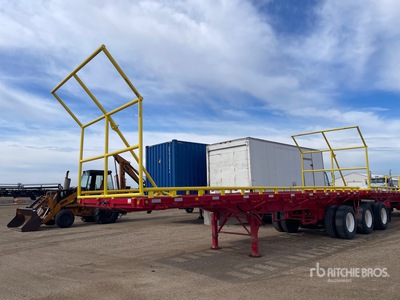 1995 Doepker 28 ft Tri/A Bale مقطورة مسطحة