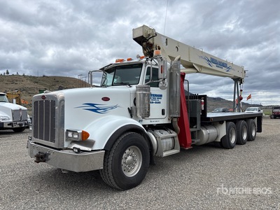 Terex BT4792 Straight Boom on 2008 Peterbilt 367 8x6 Boom Truck