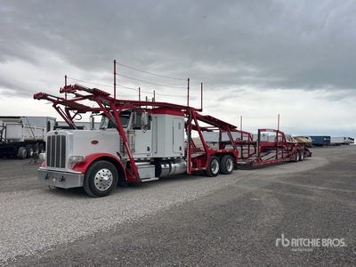 2015 Peterbilt 389 6x4 Sleeper Car Carrier Truck