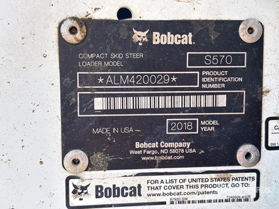 2018 Bobcat S570 Skid Steer Loader