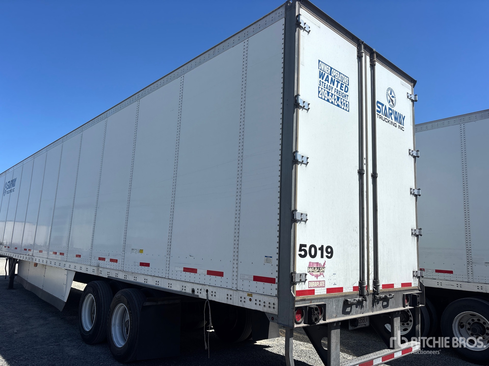 2017 Wabash 53 ft T/A Van Trailer