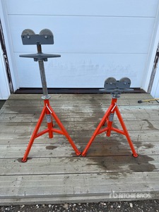 Quantity of (2) Ridgid Roller Head Pipe Stands