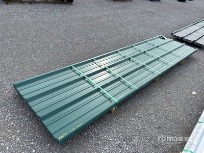 Quantity of (57) 2025 Kit Containers Steel R Panel 12 ft Galvalume Steel Roofing Panels