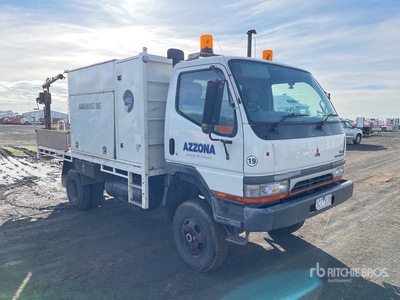 2003 Mitsubishi Canter 4x4 Crew Cab Service Truck (Inoperable)