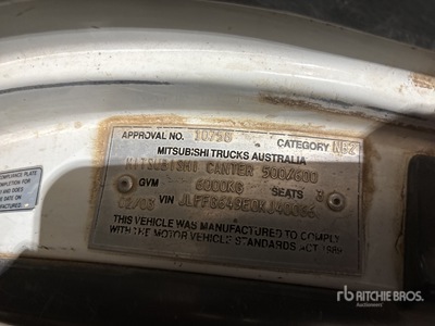 2003 Mitsubishi Canter 4x4 Service Truck (Inoperable)