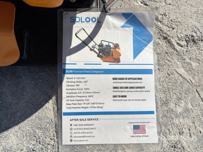 2026 SDLOOL SL90 Vibratory Plate Compactor (Unused)