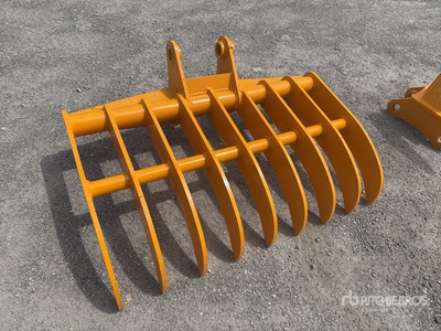 2026 GIYI 45 in Excavator Rake - Fits Cat 307 (Unused)