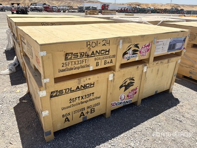 2026 SDL2533DGMS Double Garage Metal Shed (Unused)