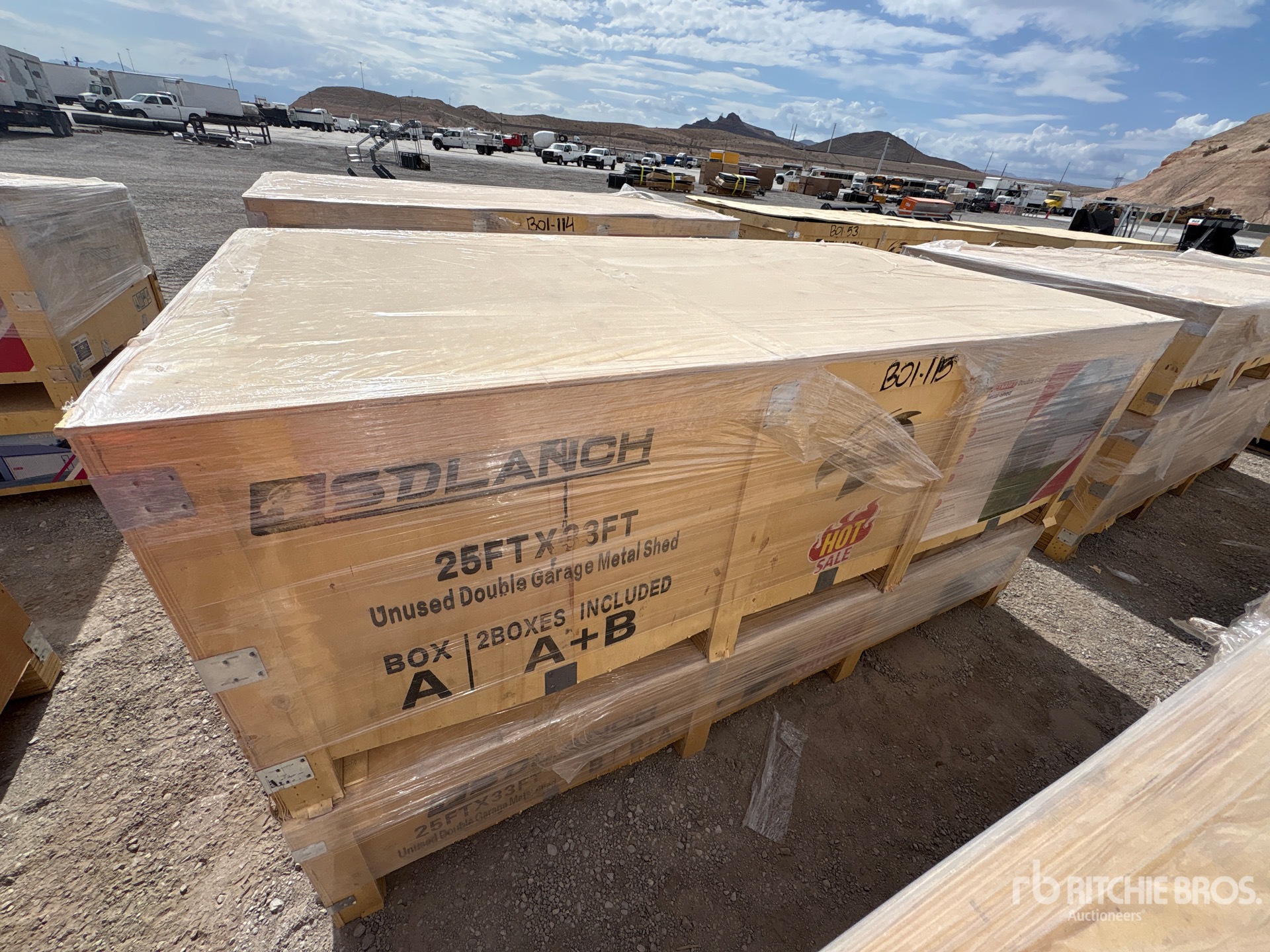 2026 SDL2533DGMS Double Garage Metal Shed (Unused)