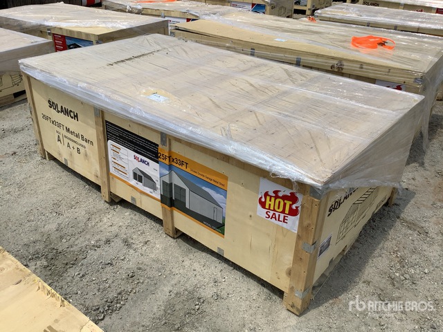 Quantity of (2) Crates of 2026 SDL2533DGMS 25 ft x 33 ft Carport (Unused)