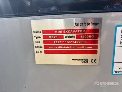 2026 ME20-YELLOW Diesel Minibagger (Unused)
